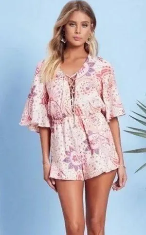 Lovers + Friends Epiphany Paisley Romper L NWT thumbnail 1