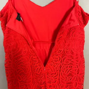 B. Smart Lace Dress Orange Spaghetti Straps Summer Sheath Bright Colorful Sz 14 thumbnail 12
