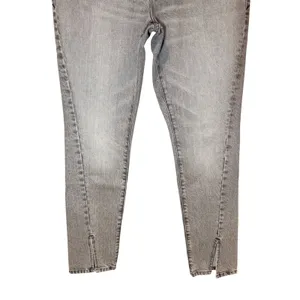 Good American Good‎ Boy Twisted Slit Straight Leg Jeans Gray Size 6/28 thumbnail 3
