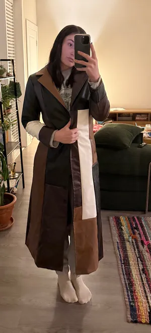 Kylie’s Label Brown Leather Coat Size M thumbnail 1