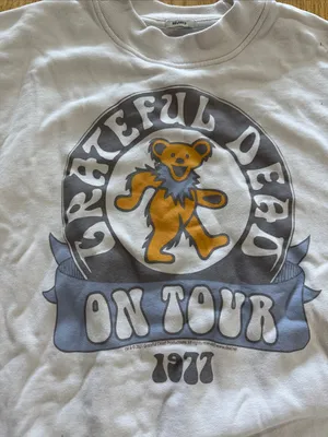 Abercrombie & Fitch Soft A&F Fleece Grateful Dead Relaxed Crewneck Sweatshirt XS thumbnail 4