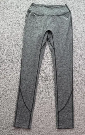 Gymshark Grey Seamless Leggings Womens Medium High Rise Workout Activewear Gym thumbnail 1