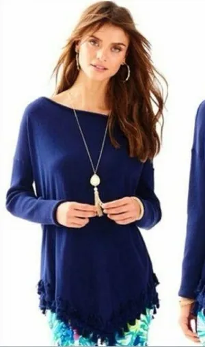 Lilly Pulitzer Ferrara sweater navy small thumbnail 1