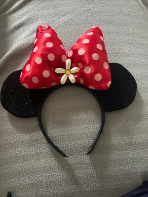 Disney Minnie Polka Dot Bow Mouse Ear Headband - Red & Black thumbnail 2