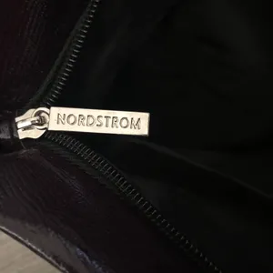 Nordstrom Faux Crocodile Plum Purple Fold Over Clutch Bag thumbnail 6