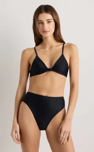 New Quince Italian Knotted Triangle Bikini Top Size Small thumbnail 1