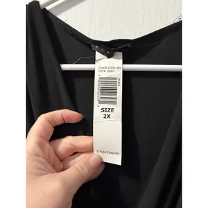 Tiana B Black Tank Jumpsuit Tie Detail Surplice V-Neck Wide Leg 2X NWT T94074M thumbnail 2