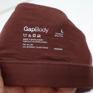 GapBody Triangle Bralette Womens Large Super Stretch Brown New thumbnail 6