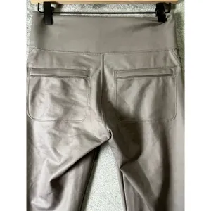 Athleta Delancey Gleam Moto Tight Leggings Taupe S Shiny Biker Athleisure New thumbnail 4