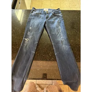 Big Star Nina Jeans Sz 30L Long‎ Dark Denim Distressing Straight Leg Western thumbnail 8