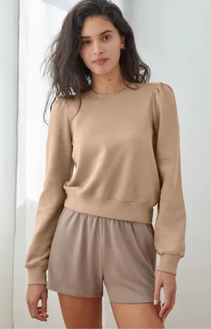 Wilfred free Aritzia Terry puffed sleeve sweatshirt organic‎ cotton size XXS thumbnail 1