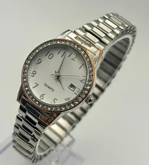 Accutime Silver-tone Crystal Bezel Women’s Watch Working New Battery thumbnail 1