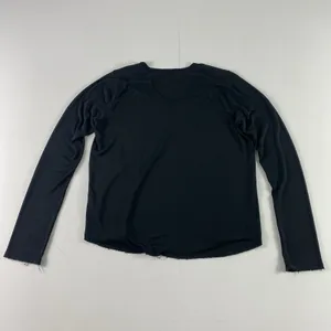 Vince. T‎ Shirt Womens Small Black Rayon Polyester Long Sleeve Lightweight Top thumbnail 3