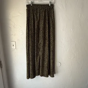 Bluetime Maxi Skirt‎ Witchy Medium Brown Black Leopard Print Pull On Whimsigoth thumbnail 5