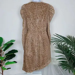 Bellevue Talia Long Sleeve Animal Print Cowl Mini Dress Cocktail Wedding Guest thumbnail 4