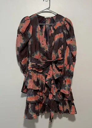 Ulla Johnson Semira Silk Mini Dress in Rosewood Size 2 thumbnail 3
