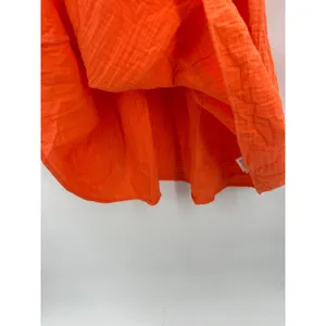 NWT J. Crew Orange Gauze Smocked Waist Midi Maxi Balloon Sleeve‎ Cotton Dress XS thumbnail 8