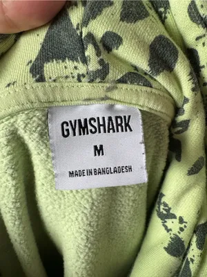 Gymshark Women’s Light Green All Over Animal Print Hoodie‎ Sweatshirt Medium thumbnail 3