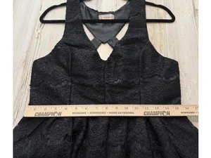 Altar’d State Black Lace Fit & Flare Cutout Party Dress Large thumbnail 9