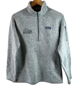 Patagonia Gray Better Sweater 1/4 Zip Women's size Large Logo Embroidery thumbnail 1