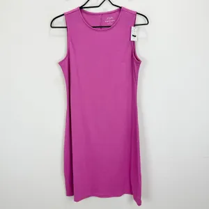 J.Crew Essential Knit Tank Dress Minimalist Casual Sleeveless Cotton Pink S NWT thumbnail 4