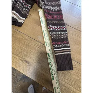 Old‎ Navy Fair Isle Sweater V Neck Pullover Lambswool Sz Large Holiday Christmas thumbnail 7