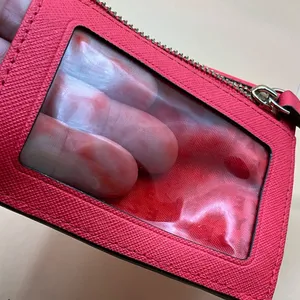 A Very Sweet Kate Spade Leather Bright Red Small ID wallet thumbnail 3