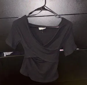 Love Riche Cute Black Criss Cross Top thumbnail 1