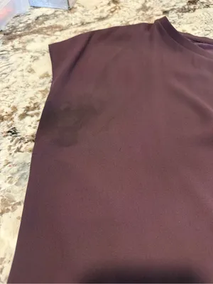 LOFT Plum Mixed Media Side Tie Dolman Top Women's Small thumbnail 5