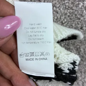 Open Knit Sweater Vest Size Small White Black‎ Contrast Trim Sleeveless Layering thumbnail 7