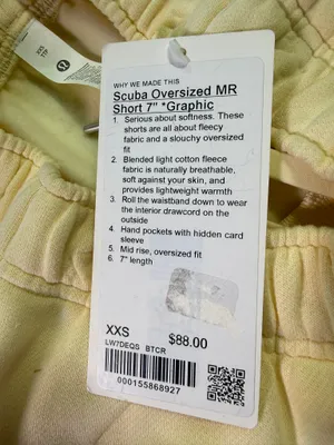 Lululemon Oversized Scuba Shorts size XXS thumbnail 7
