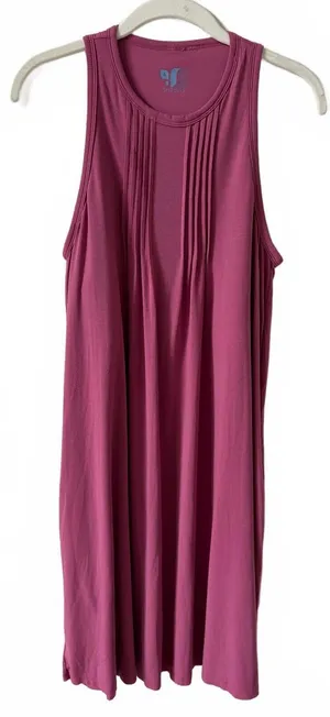 Shebird Pintuck Tank Bra Dress Pink Size 4 / Medium Colorful Comfy Coastal thumbnail 1