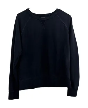 American Giant Sweatshirt Womens Medium Black Raglan Crew Neck Made in USA thumbnail 1