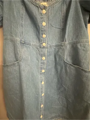 MADEWELL Denim Puff-Sleeve Mini Dress thumbnail 3