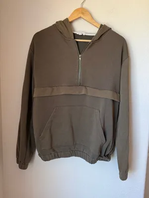 POL Oversized Half Zip Hoodie Kangaroo Pocket Size Small thumbnail 1