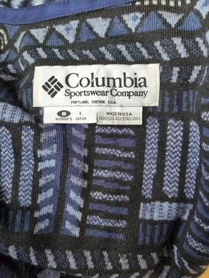VTG USA Columbia Jacket Womens Sz MED Fleece Abstract Aztec Southwest Full Zip thumbnail 10