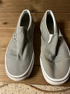 Vans grey slip on women's 7.5 thumbnail 2