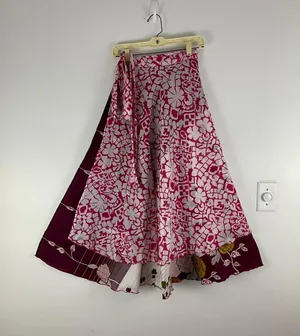 Reversible Maxi Wrap Skirt BINS921 Purple thumbnail 1