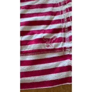 American Eagle Pink White Striped Cami Tank Top Small Y2K Spaghetti‎ Strap Logo thumbnail 2