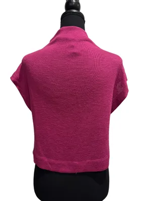 Anthropologie Pink Short Sleeve Knit Top XS thumbnail 2