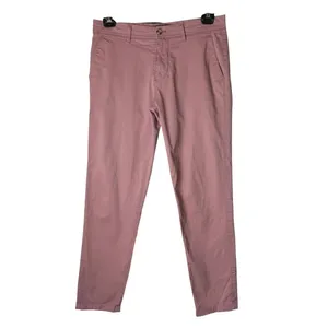 El Ganso Chino Pants Women 8 Pink Slim Straight Twill‎ Trouser Preppy Career thumbnail 2