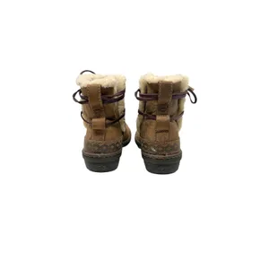 UGG Cove Leather Shearling Ankle Boots Brown Lace‎ Up Womens Size 6 thumbnail 8