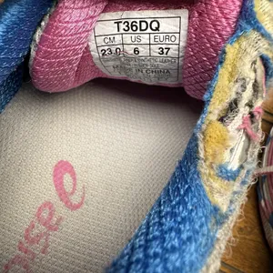Asics Gel Venture 4 Gray Pink Blue Shoes Sneakers All Terrain‎ Womens Size 6 thumbnail 5