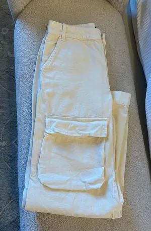ZARA Denim Cargo Jeans thumbnail 4