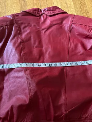 Wilson's Leather True Vintage 1980’s “Cherry Red” Jacket with Square Snaps, Size S thumbnail 10