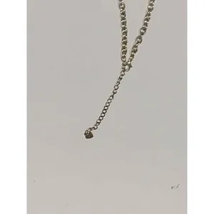 New Silver Tone White Teardrop Necklace and Earrings‎ Jewelry Set 19.5" Jewellry thumbnail 4