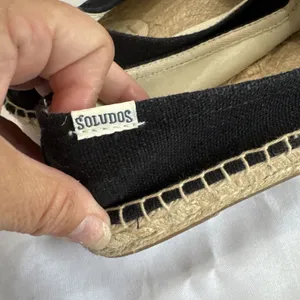 Soludos Cheers Champagne Bottle Espadrille Flats Black Beaded Slip On 6.5 thumbnail 7