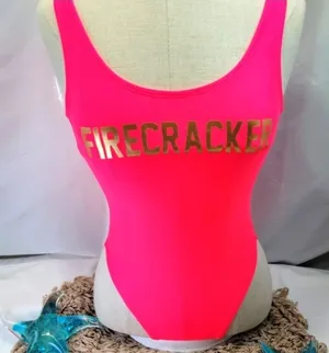 Xhilaration Firecracker One Piece Swimsuit XS thumbnail 1