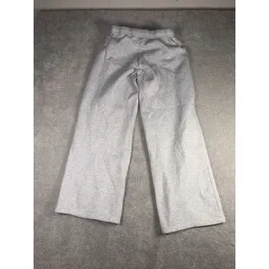 missguided wide leg sweatpants foldover waist band m Ash Heather Gray thumbnail 10