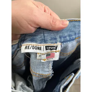 RE DONE‎ Levi's High Rise Straight Jeans Altered Waist Vintage Wash Size 27 thumbnail 8